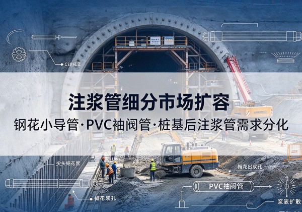 连南注浆管细分市场扩容，隧道钢花小导管、PVC 袖阀管、桩基后注浆管需求分化